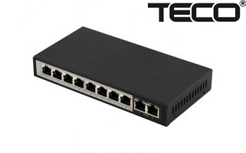 SWITCH POE TECO S208P-FE2-AI (96W) 8CH +2 /POE Switch 36-3021 фото