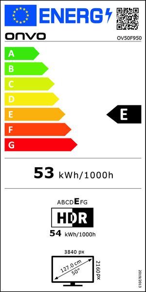 ONVO 50'' OV50F950 FRAMELESS 4K GOOGLE TV OV50F950 фото