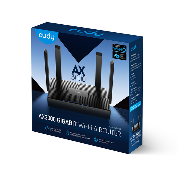 AX3000 Gigabit Mesh Wi-Fi 6 Router WR3000 23-8026 фото