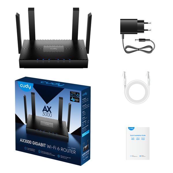 AX3000 Gigabit Mesh Wi-Fi 6 Router WR3000 23-8026 фото