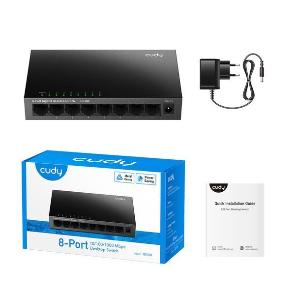 8 портов 10/100/1000 Mbps GS108 23-407 фото