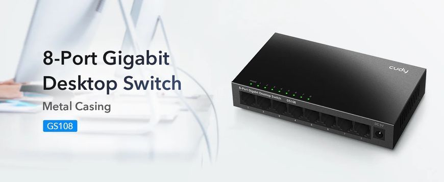 8 портов 10/100/1000 Mbps GS108 23-407 фото