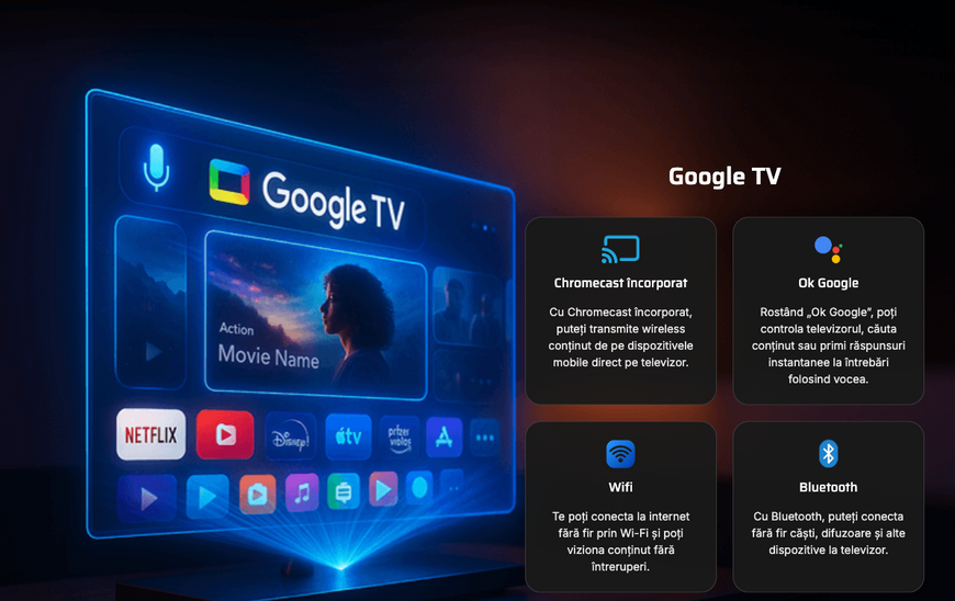 ONVO 100'' 100VQ90F3UB FRAMELESS 4K GOOGLE TV 100VQ90F3UB фото