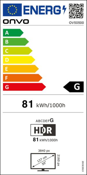 ONVO 50" 4K WEBOS Smart LED TV DVB-T2/C/S2 Dolby OV50500 фото