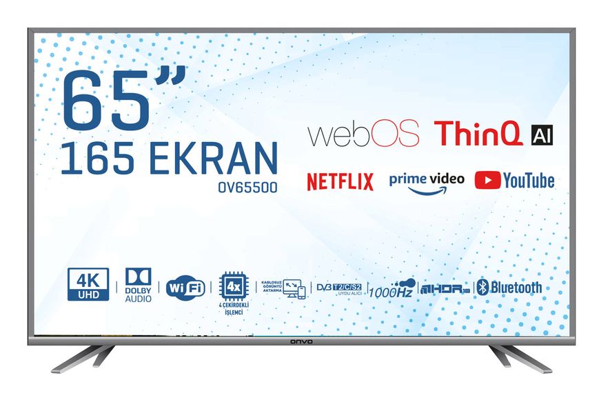 ONVO 65" 4K WEBOS Smart LED TV DVB-T2/C/S2 Dolby OV65500 фото