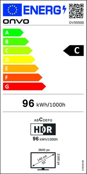 ONVO 55" 4K WEBOS Smart LED TV with DVB-T2/C/S2 Dolby OV55500 фото