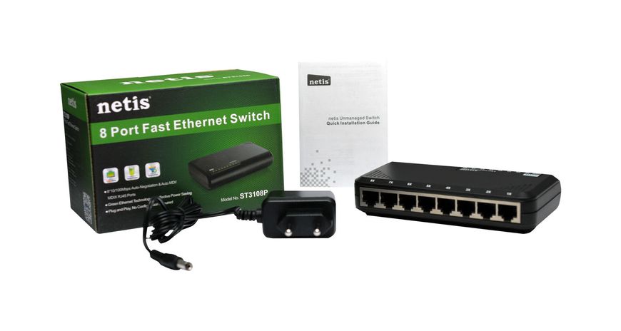 NETIS ST3108P Switch (8 PORTS) 21-74361 фото