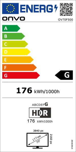 ONVO 75" 4K WEBOS Fară ramă LED TV DVB-T2/C/S2 Dolby OV75F500 фото