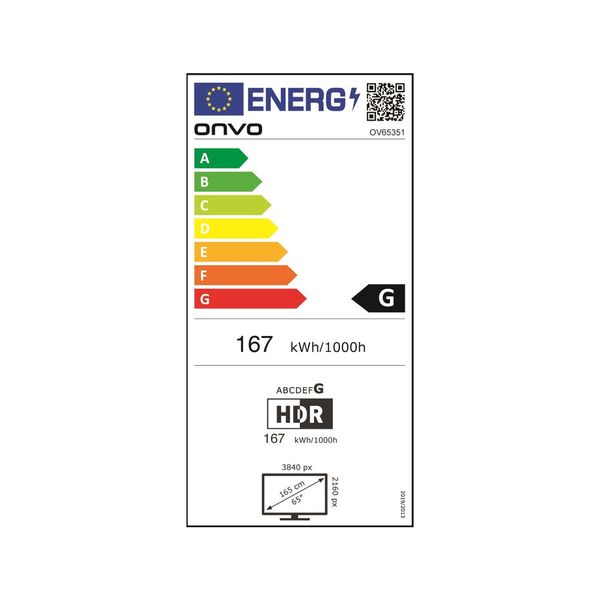 ONVO 65'' OV65351 LED 4K ANDROID SMART OV65351 фото