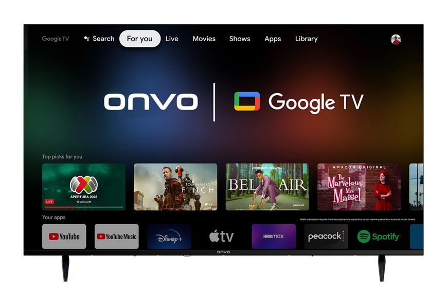 ONVO 55'' OV55F950 FRAMELESS 4K GOOGLE TV OV55F950 фото