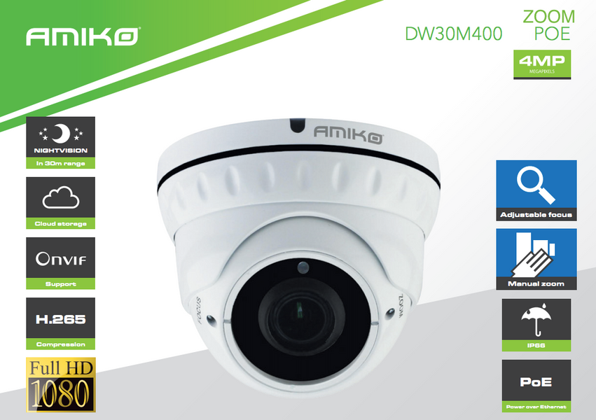 AMIKO DVW30M400 ZOOM POE 112921 фото