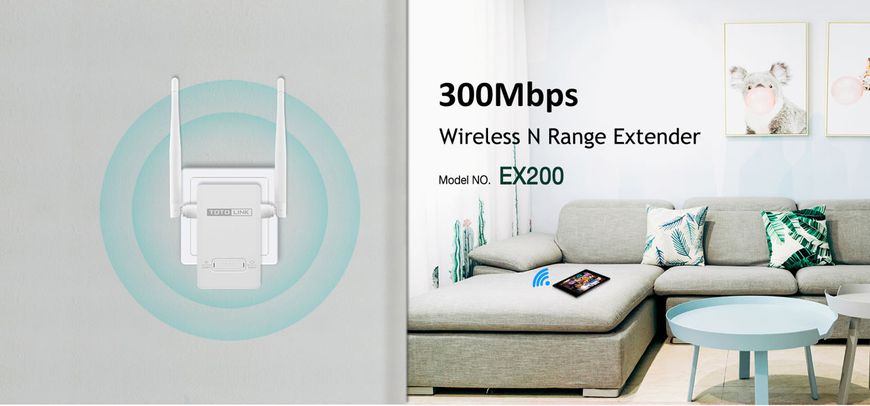 EX200 2.4GHz (300Mb Wireless Range Extender) wx005 фото