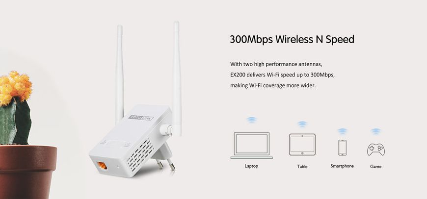 EX200 2.4GHz (300Mb Wireless Range Extender) wx005 фото