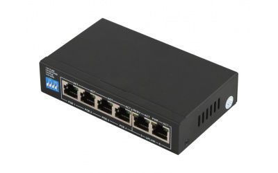 Comutator POE FoxGate S5904P-FE2-AI (60W) 4CH +2 /POE Switch 36-301 фото