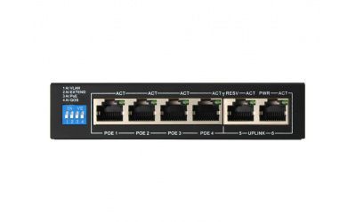 Comutator POE FoxGate S5904P-FE2-AI (60W) 4CH +2 /POE Switch 36-301 фото