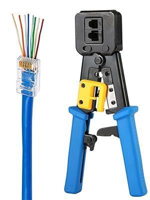 Instrument de sertizare RJ45 pentru conectori Pass-Through Cat5 Cat5e Cat6, pentru conectori RJ45/RJ12 obișnuiți și Pass-Through 33-305 фото
