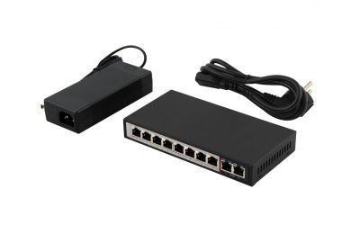 POE коммутатор FoxGate S5908P-FE2-AI (96W) 8CH +2 /POE Switch 36-302 фото