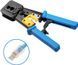Instrument de sertizare RJ45 pentru conectori Pass-Through Cat5 Cat5e Cat6, pentru conectori RJ45/RJ12 obișnuiți și Pass-Through 33-305 фото 1