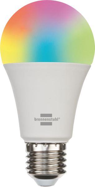 9W E27 Bec LED inteligent SB 800 E27 (bec WiFi compatibil cu Amazon Alexa și Google Assistant, temporizator integrat, aplicație gratuită) brennenstuhl®Connect 1294870270 фото