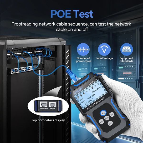 NF-8209Pro Tester și localizator profesional pentru cabluri de rețea &ndash; măsurare precisă a semnalului și protecție de siguranță NF-8209PRO фото