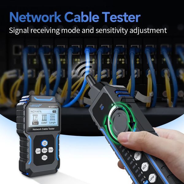NF-8209Pro Tester și localizator profesional pentru cabluri de rețea &ndash; măsurare precisă a semnalului și protecție de siguranță NF-8209PRO фото