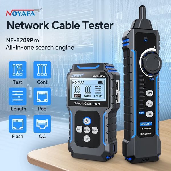 NF-8209Pro Tester și localizator profesional pentru cabluri de rețea &ndash; măsurare precisă a semnalului și protecție de siguranță NF-8209PRO фото