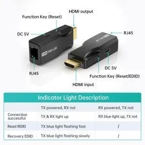 MT-ED015 Mini Extender HDMI 50m prin Ethernet Cat6, 1080P 27.1-0096 фото