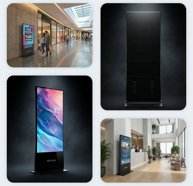 ONVO 55" 140cm 55OVIN6000 Display Commercial Indoor 400 Nits Full HD DLED Sticlă Securizată Wi-Fi Bluetooth 24/7 55OVIN6000 фото