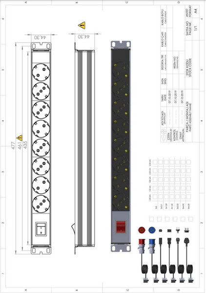 UP-SC-PDU-19INH-OF-1U-8P 18-1325 фото