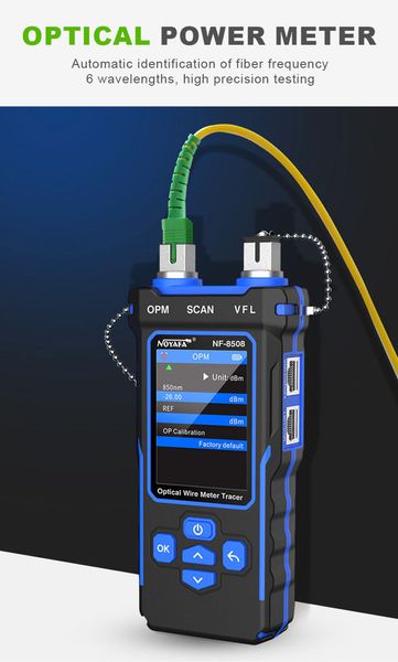 NF-8508 Tester de cablu Internet RJ45 și Cablu Optic (Power Meter) ID999MARKET_6546936 фото