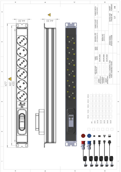 UP-SC-PDU-19IN-CB-1U-6P 18-1324 фото