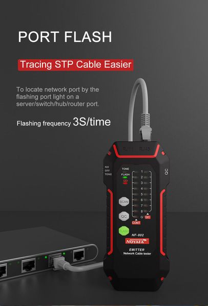 NF-802 RJ45 RJ11 Интеллектуальный тестер сетевого кабеля NF-802 фото