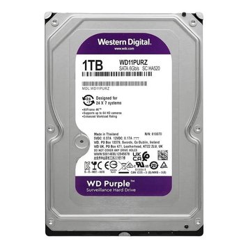 1 TB Unitate HDD Western Digital WD Purple, 3.5", WD11PURZ 36-7-00031 фото