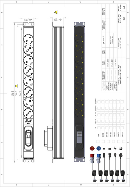 UP-SC-PDU-CB-1U-8P-VL 18-1326 фото