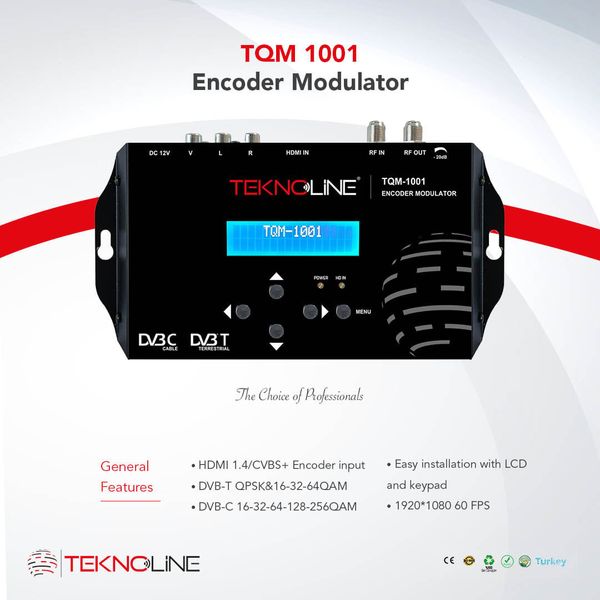 MODULATOR DVB-T DE UN CANAL TQM-1001 MOD1001 фото