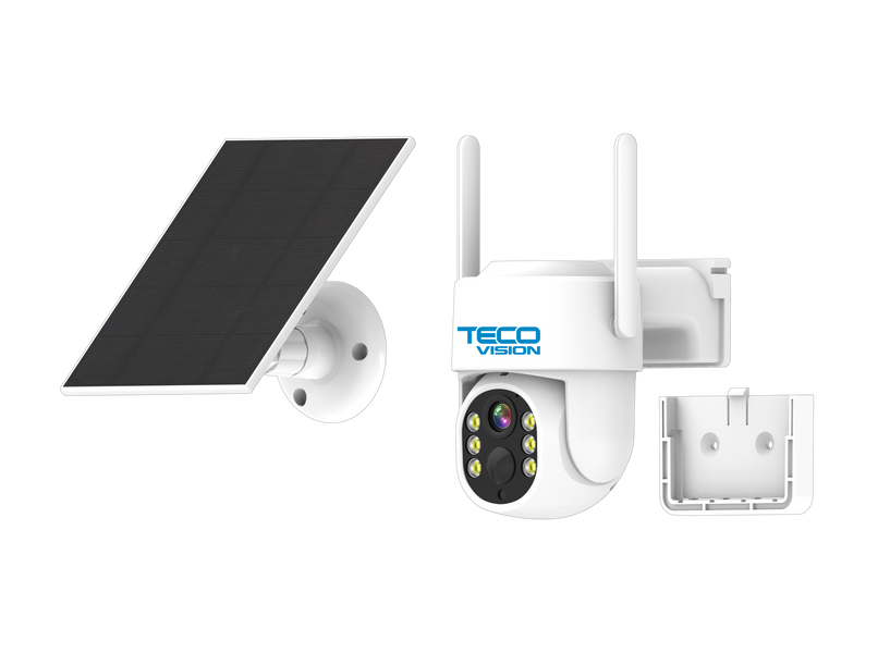 4MP 4G LTE 360° Audio + Mic + MircoSd + WIFI PTZ Dome Camera PTZSOLAR4 4G TECOVISION  36-8-116 фото