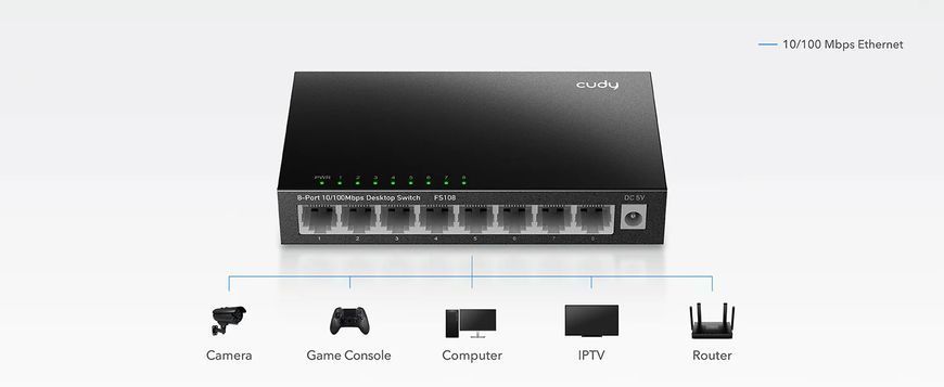 8 портов 10/100 Mbps FS108 23-403 фото
