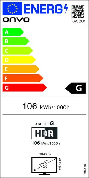 ONVO 55'' OV55350 4K ANDROID SMART LED OV55350 фото