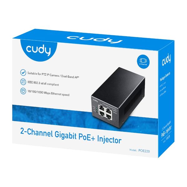 Gigabit POE Injector pe două porturi POE220 36-510 фото