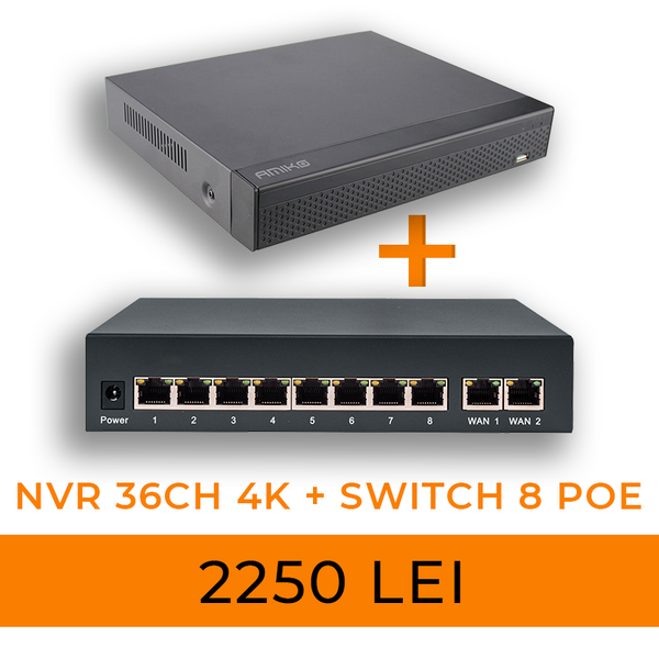 NVR 36CH 4K + 8 Switch POE 112812 + 112766 фото