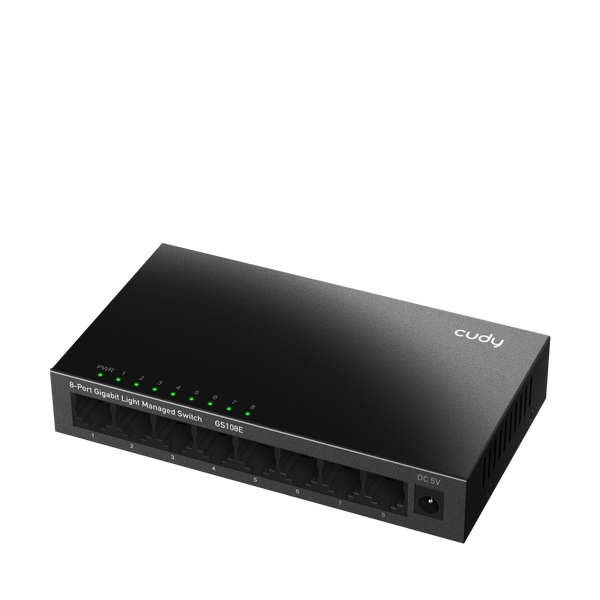 GS108E 8-портовый гигабитный коммутатор с лёгким управлением (Light Managed) 23-409 фото