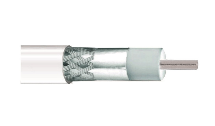 RG6 COAXIAL 50M AX2S-48 + 10 PCS F GOLD PLUG 05-61 фото