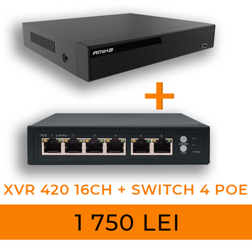 XVR 420 16CH - Switch 4 POE 112811 + 112783 фото