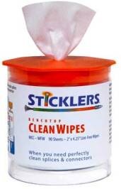 Безворсовые салфетки в тубе Sticklers® Benchtop CleanWipes™ 90 Optical Wipes (1х90 шт.) MCC-WFW